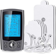 Dual Channel Tens Machine Pain Relief Acupuncture Massage 24 Modes LCD Backlit