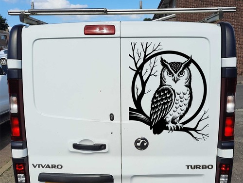 Owl tree car stickers camper - owl,