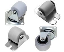 Heavy Duty Rubber Furniture Castor Wheels Easy Install Carpet-Friendly Cabinets