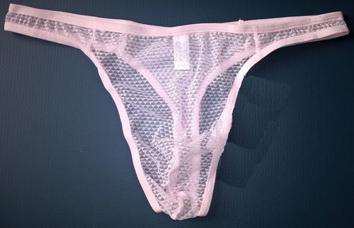 Sexy sheer pink see thru - thru, men's