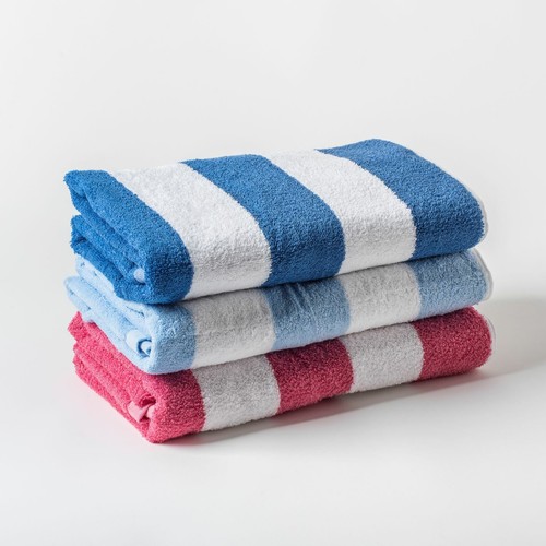 Soft stripe cotton pool towels - soft,