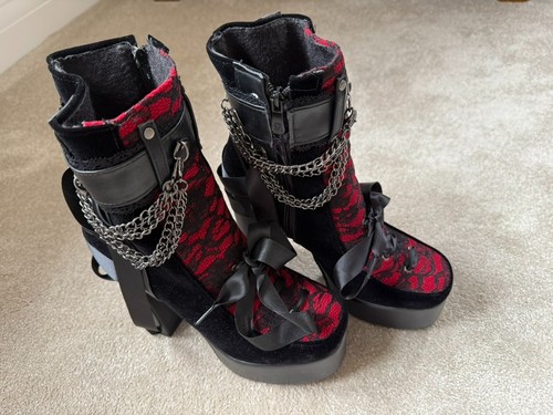 Gothic women red and - women's, black