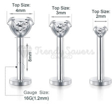 2X CZ Labret Monroe Lip Bar