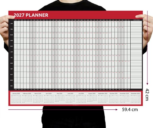 2027 size year wall planner - year,
