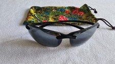 Maui Jim black frame polarized mirror sunglasses. Banyans MJ0412S. With bag.