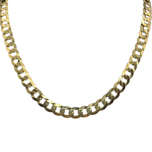 Gold curb chain necklace - curb,