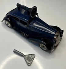 TRIANG MINIC TRAFFIC CONTROL CAR 29M BLUE/BLACK TINPLATE WORKING CLOCKWORK MOTOR