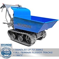 Mini Dumper Power Barrow Loader 300kg Load Petrol 196cc Tracked HYUNDAI