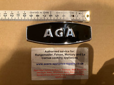 Aga Black/Silver Self Adhesive Enamel  Cooker / Fridge Badge