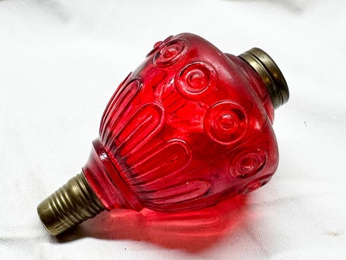 Antique oil lamp font - oil, ruby