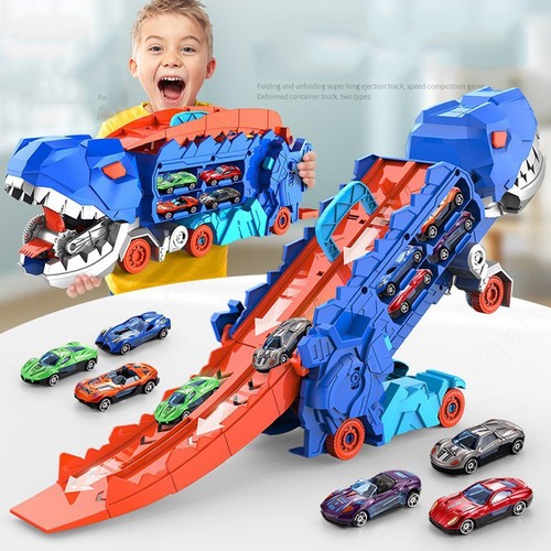 Truck car dinosaur transport - car,