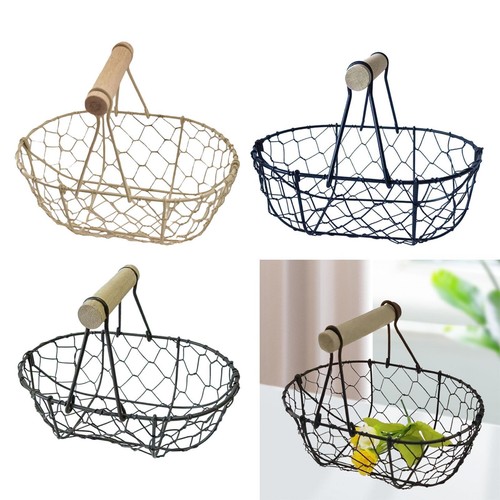 Wire egg basket rustic - wire,