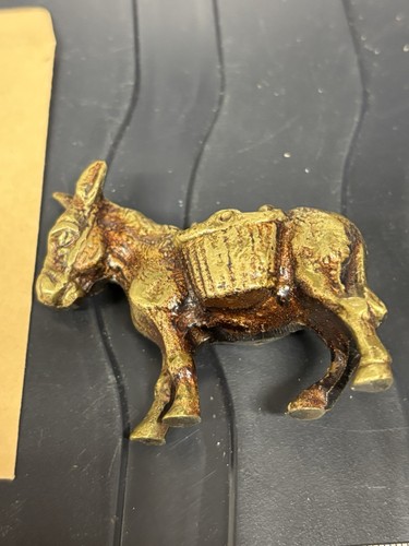 Brass donkey figure - figure, lucky