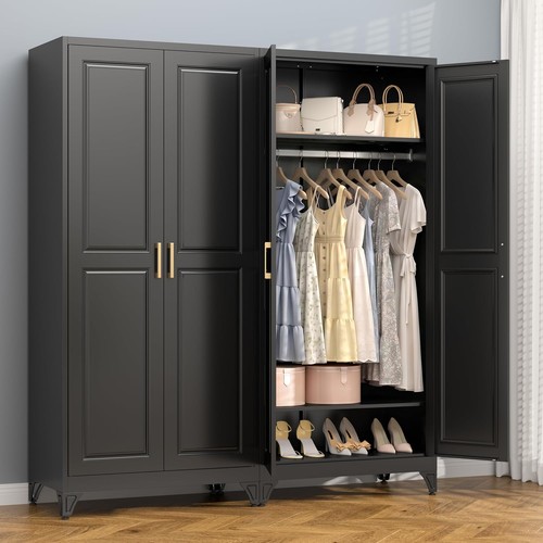 Metal armoire wardrobe - 71",