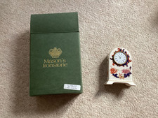 Masons Ironstone Mandalay Blue - Roman Shaped Clock. With Original Box