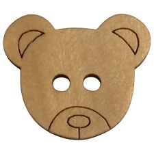 25mm Buttons Teddy Bear Head