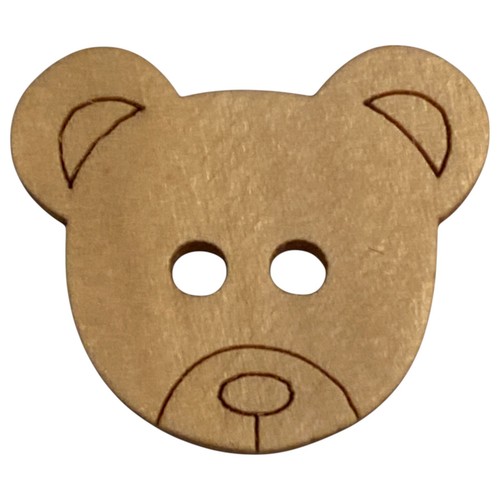 25mm buttons teddy bear - teddy, head