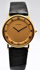 Lassale gold plated gents quartz slim watch cal: 5A54