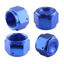4PCS Aluminum Adapter Female Flare Cap/Plug/Nut Fitting AN16 1'5/16"-12 SAE BL