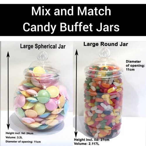 Large plastic sweet jars - plastic, diy