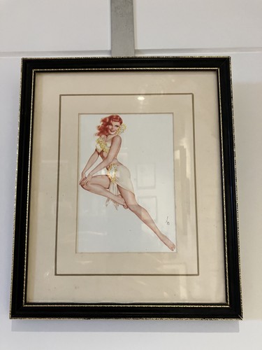 Vintage varga pin - pin-up, print