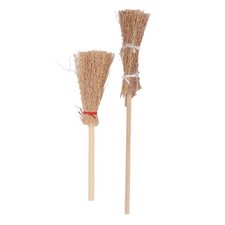 .20PCS Mini Witch Broom Bamboo