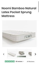 New Noomi Bamboo Natural Latex Pocket Sprung Mattress Small Single 75x190cm