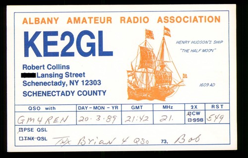 Qsl radio card usa - card, ke2gl