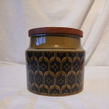 Hornsea Pottery Heirloom Storage Jar 1974 Green & Black 