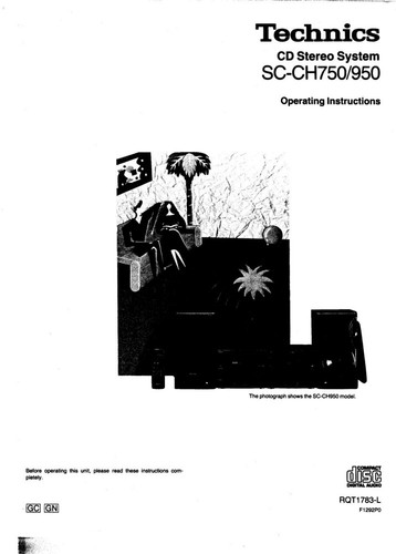 Technics ch750 ch950 - technics, sc-ch950