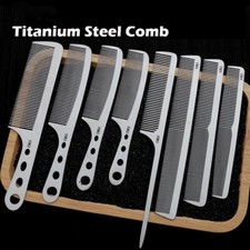 Titanium Steel Comb Professional Salon Hair Hairdressing Anti-static Barber Comb
