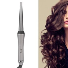 EU Plug Tapered Curling Wand Home Curling Iron Wand Ceramic Barrel Hair Curl HOT