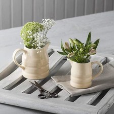 Churn Jug Cream Porcelain Milk, Gravy, Cream, Custard Jug, Small to Large & Set