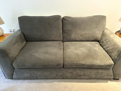 Dfs grey fabric seater - dfs,