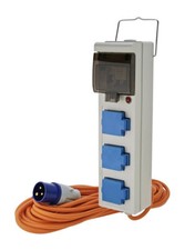 Electric Hook Up For Camping with RCD & MCD Campsite Approved Waterproof unit