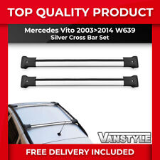FITS MERCEDES VITO 03-14 W639 SILVER CROSS BAR SET FOR OUR ALUMINIUM ROOF BARS