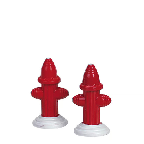 Lemax metal fire hydrant set - lemax,