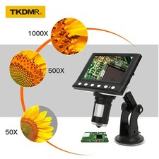 TKDMR 1000X digital microscope for electronic 4.3 inch display microscope 8 LED