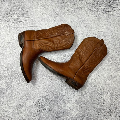 Loblan brown leather cowboy - brown,