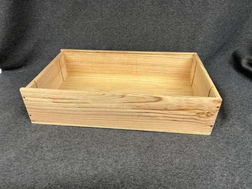Shallow wooden wine box - wine,