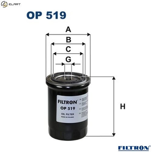 Oil filter 519 - filter, op