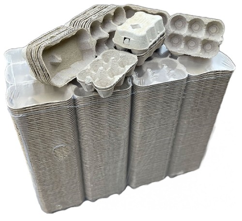 Egg boxes grey - boxes, dozen