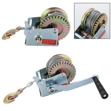 Manual Hand Winch 600lbs Boat Trailer Caravan 8m 19ft Strap Marine Puller New UK