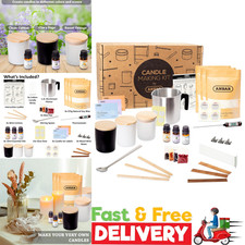 DIY Candle Making Kit with Glass Jars Natural Soy Wax Perfect for Adults Fun Hob