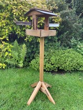 Wooden Bird Table With Metal Feeding Station Kit Bird Bath and Micro Dish