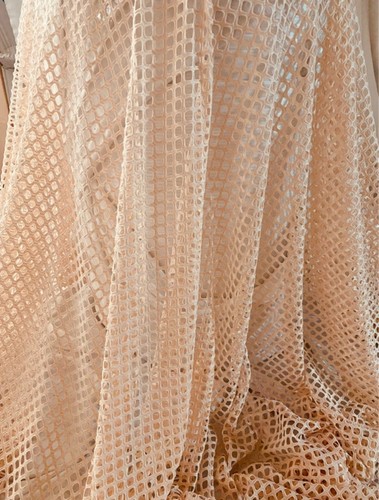 Metres peach fishnet mesh - peach,