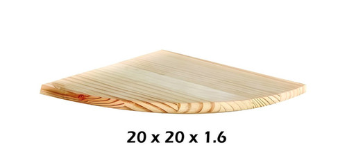 Wooden corner shelf natural - shelf,