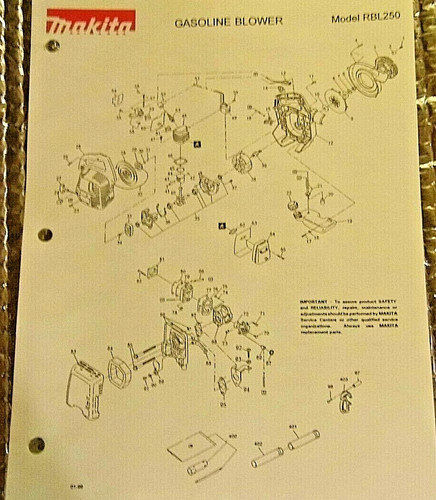Makita parts list page - parts, 1