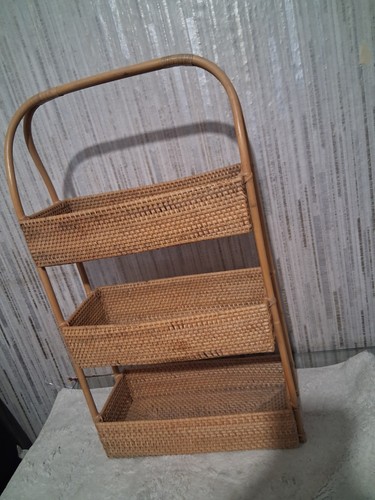 Vintage wicker rattan - rattan, 3tier