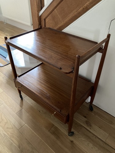 Midcentury vintage teak white - vintage,